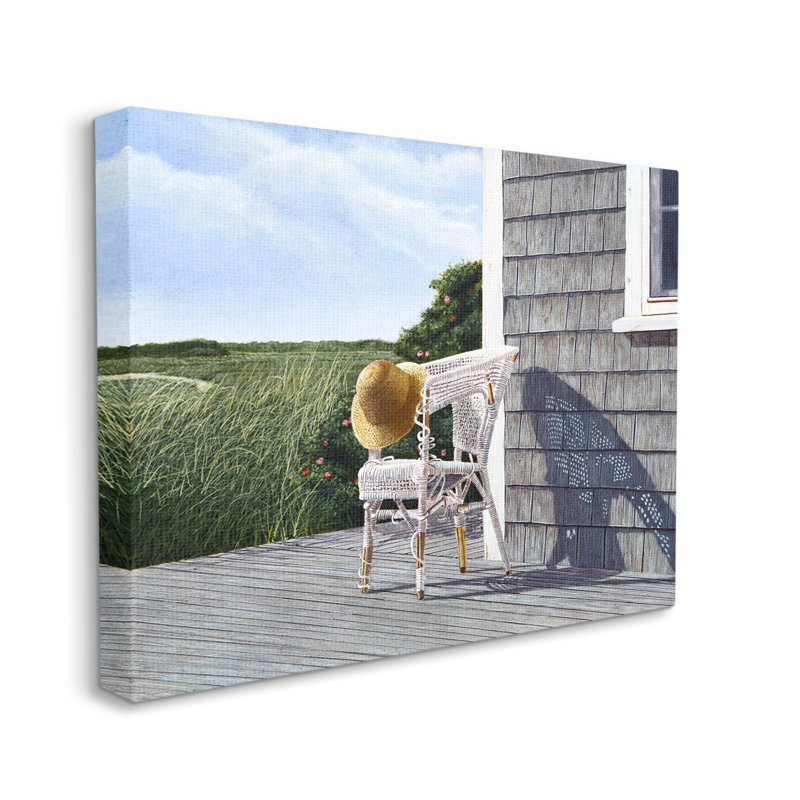 «Seaside Porch Landscape», par Tom Mielko, impression sur toile tendue, H 36 po x l 48 po x P 1,5 po, Toile tendue