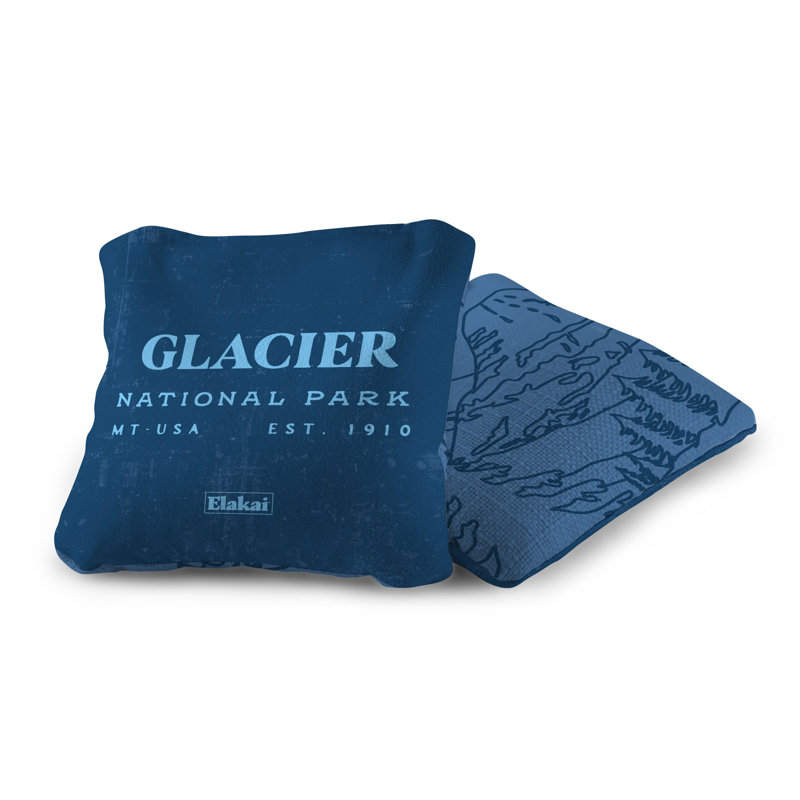 Durasuède Glacier National Park, H 4 po x l 4 po x P 0,50 po, Brun clair glacier