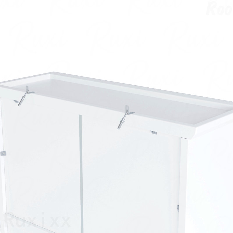 Buffet autoportant de 35,4 x 17,7 x 74,8 pouces Farmhouse - Grand garde-manger, support à vin, tablettes réglables, blanc