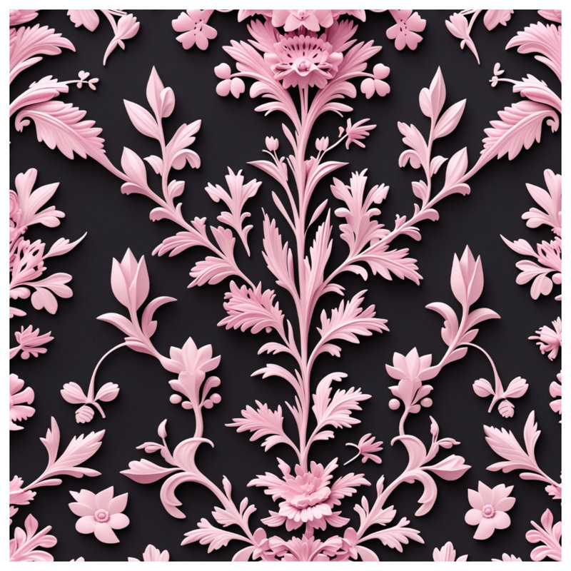 Pink Floral Pattern Blankets, 60in W x 80in H