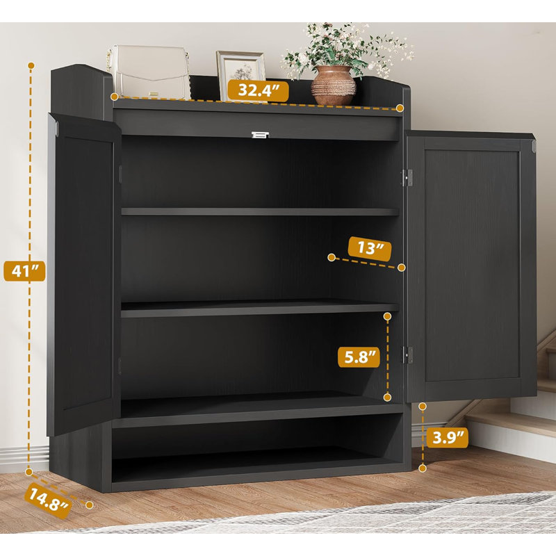 16 Pair Shoe Storage Cabinet