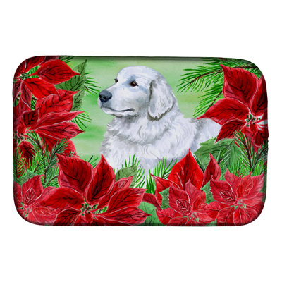 Tapis de séchage poinsettias berger maremma