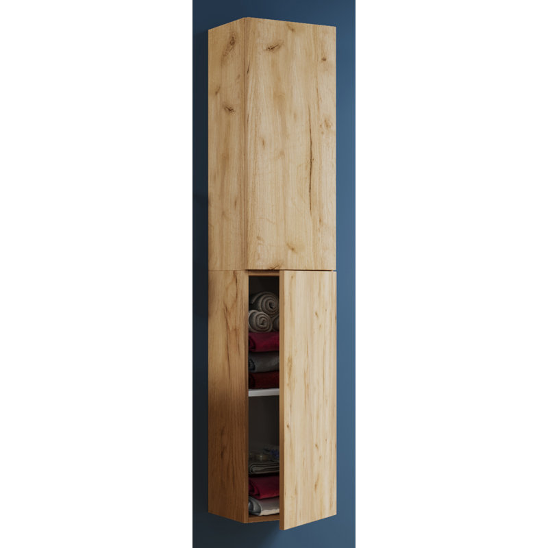 Aysheia Freestanding Bathroom Cabinet, Natural sheesam wood