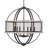 Chowchilla 9 - Light Steel Dimmable Globe Chandelier