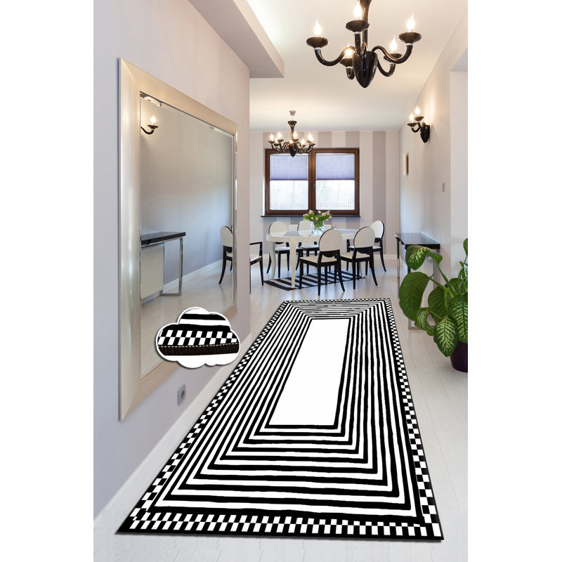 Antibacterial Hall Carpet, Ecru, 47.2 x 59.1 inches | 100% Polyester, Total Thickness: 0.4 inches | Non-Slip Felt Dot Underside, Machine Washable, Soft Pile Height: 0.2 inches | Perfect for Home Decor & High Traffic Areas