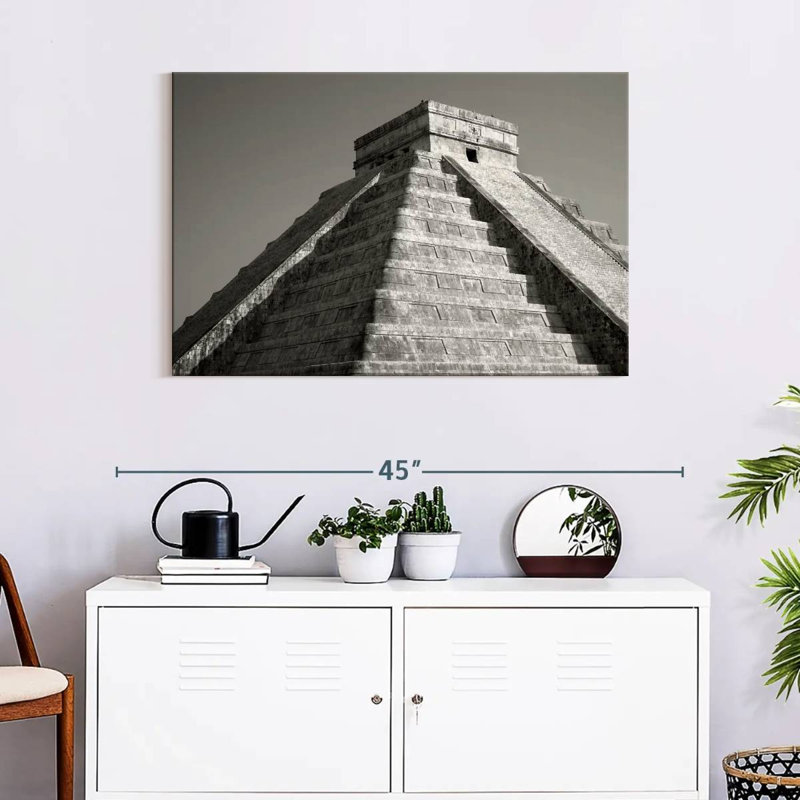 Adella Pyramid At Chichen Itza, 24" H x 36" W