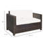 130cm Wide Straight Wicker Loveseat with Cushions-36039002