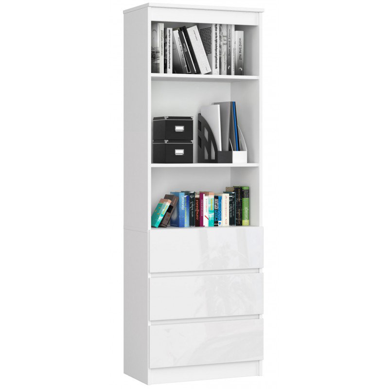 Alexsander 180cm H x 60cm W Standard Bookcase, White