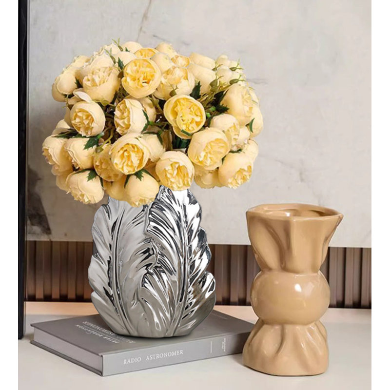 Flower Vase, Elegant Home Decor Vases, Silver
