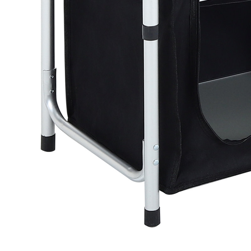 Rectangular Outdoor Camping Table, White/Black