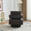 Fauteuil d'appoint pivotant revêtu de tissu bouclé-112730290