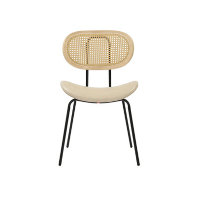 Chaise de salle à manger avec dossier en rotin Spade