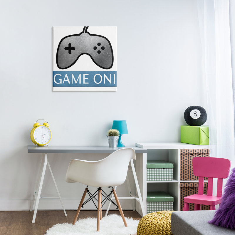 Art sur toile, "Game on contrôleur" par Kim Allen, H 24 po x l 24 po