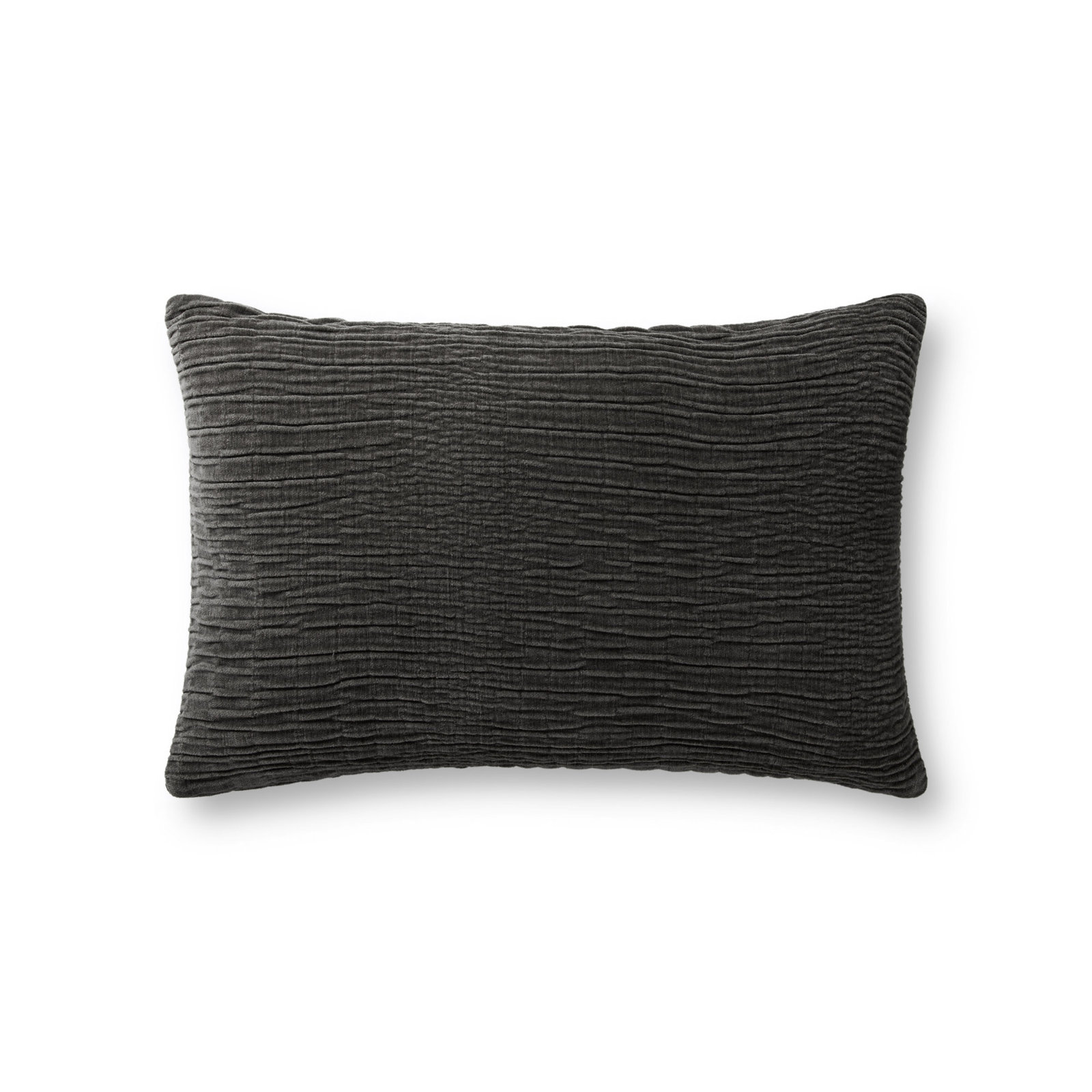 Edan Throw Pillow, Charcoal, 13"H x 21"W, Polyester/Polyfill