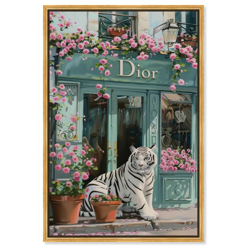 Art Remedy Fashion Art sur toile Bright Days Storefront II, Cadre flottant doré, H 25 po x l 17 po