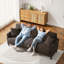 Canapé à accoudoirs carrés de 83 po avec coussin à ressorts ensachés Febo   -977414151