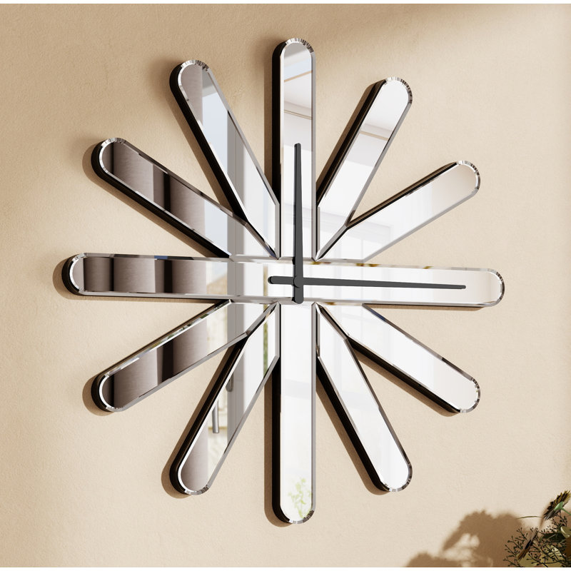 Jeni Mirrored Starburst Wall Clock