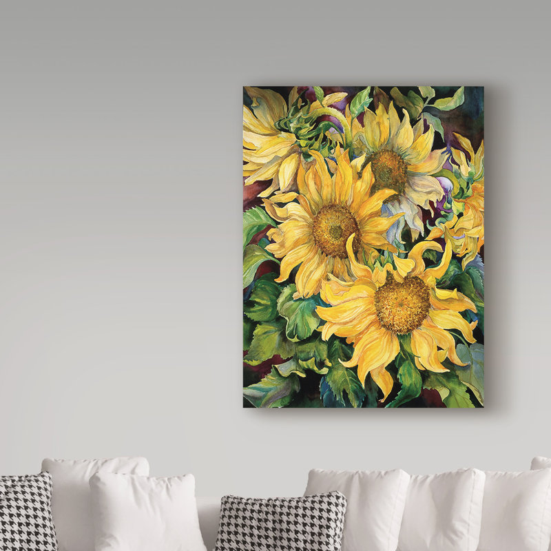 Deetra «Sunflowers», impression sur toile tendue, H 32 po x l 24 po x P 2 po