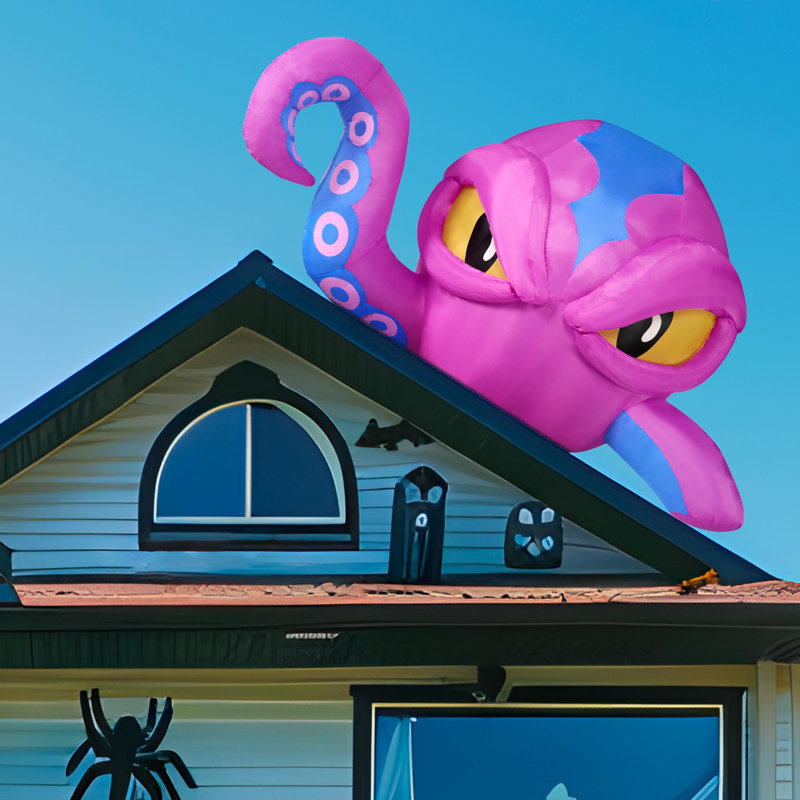 Pieuvre gonflable d'Halloween 4 pi avec lumières DEL