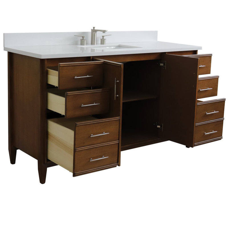 Ensemble de meuble-lavabo simple 61 po Harvin, Blanc