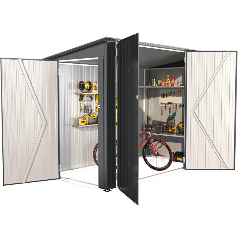 Lockable Galvanised  Bike Shed