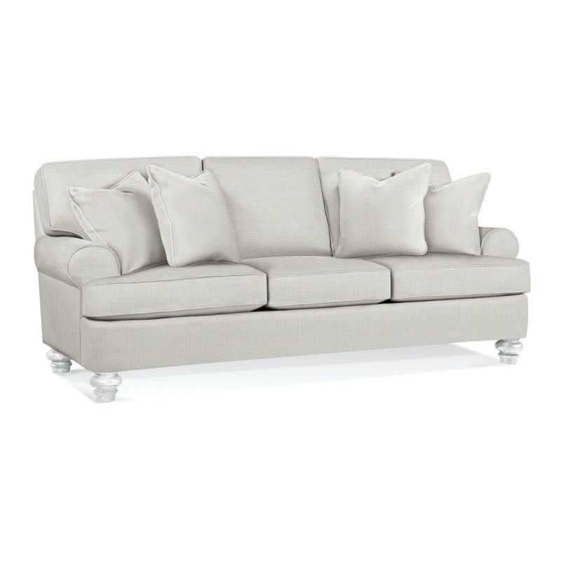 Lowell Sleeper Sofa, Frost White, Gel Memory Foam Mattress, Stone Crypton Performance; 0884-83