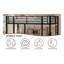 Lit mezzanine simple avec bureau en L, lit superposé à structure en fer robuste pour enfants et adolescents, poste de travail en métal noir avec échelles doubles et tablettes de rangement-125986083