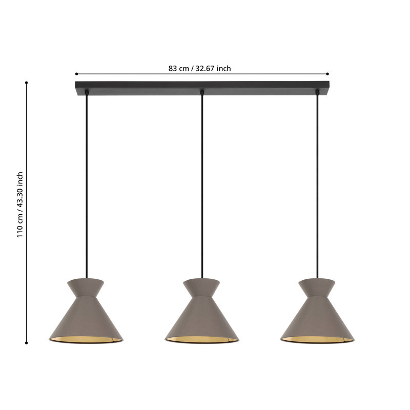 Amaijah 3 - Light Kitchen Island Pendant