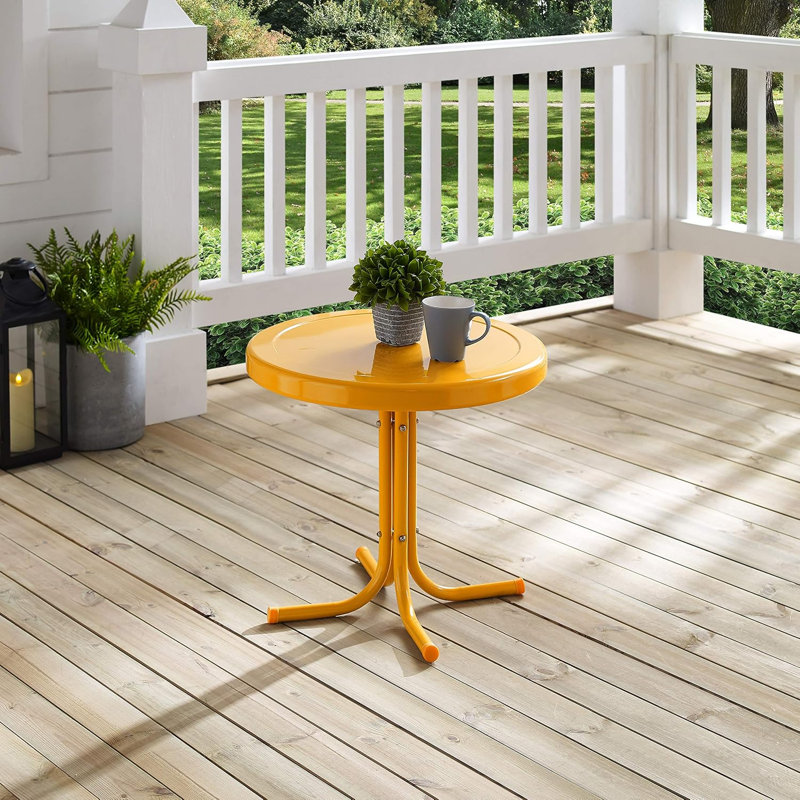Table d'appoint d'extérieur en métal Retro