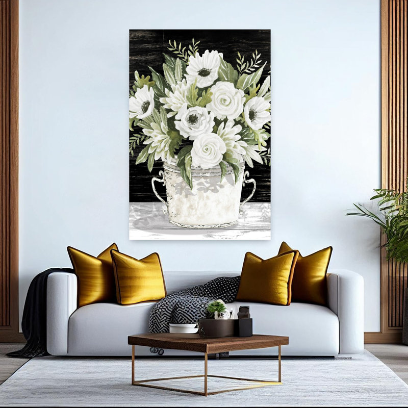 Art floral contemporain fabuleux, H 60 po x l 40 po