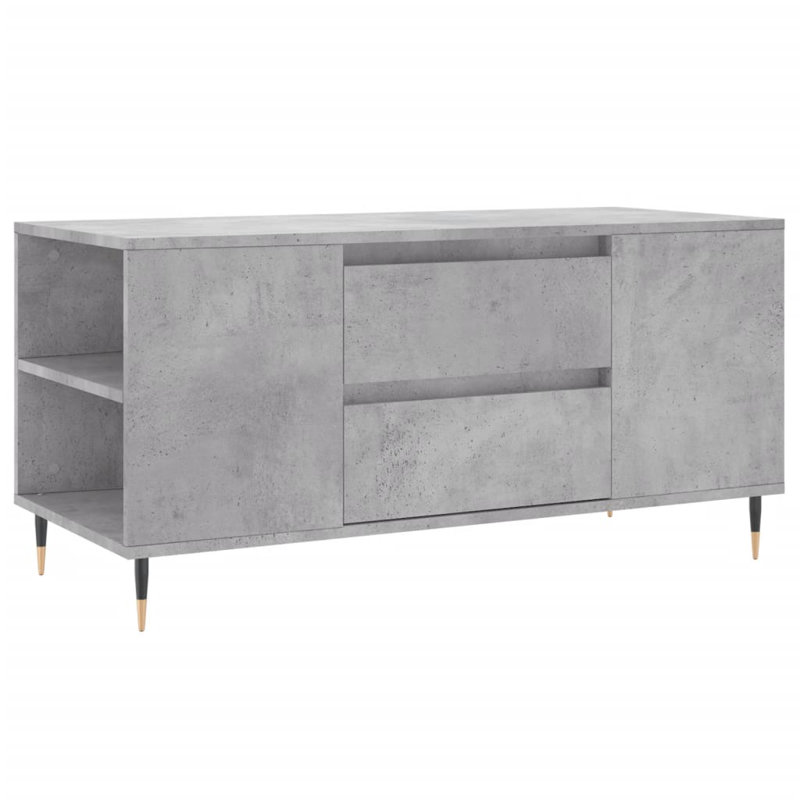 Mikera Coffee Table with Storage, Concrete Grey