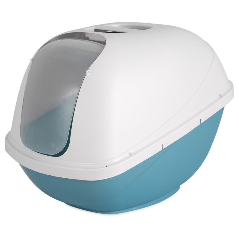 Bac à litière Basic, Jumbo (H 18,5 po x l 19 po x P 24 po), Bleu / argent
