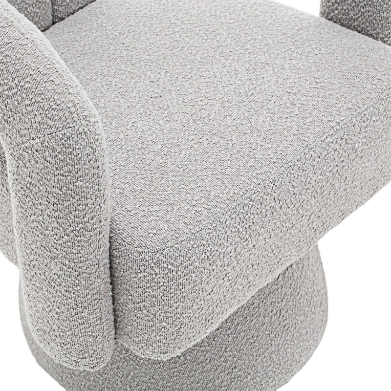 Fauteuil demi-tonneau Accent, Boucle gris clair