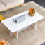 Table basse en bois massif de style chinois avec espace de vie blanc, étapes pratiques d'installation rectangulaire en blanc, pièce, processus d'installation