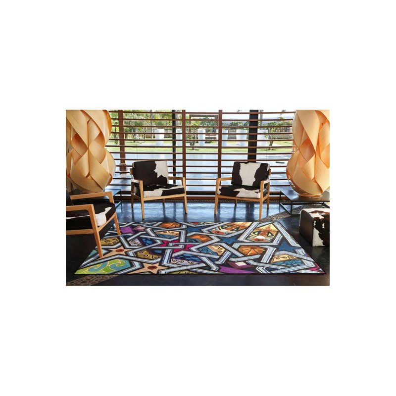 Modern Starry Blue Mixed Tone Woven Base Washable Carpet, Runner 2'6" x 9'11"