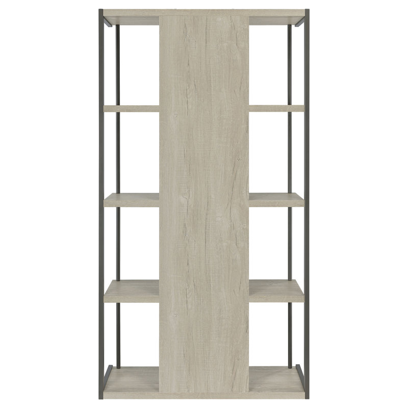Brisley Bookcase, Whitewashed Gray/Gray