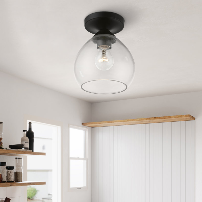 Plafonnier semi-encastré 1 lumière Astair Astair, Noir