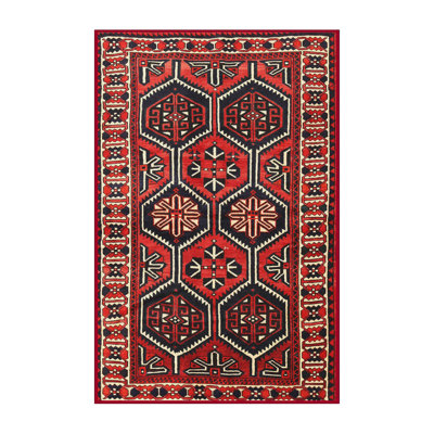 Tapis rouge à motif sud-ouest