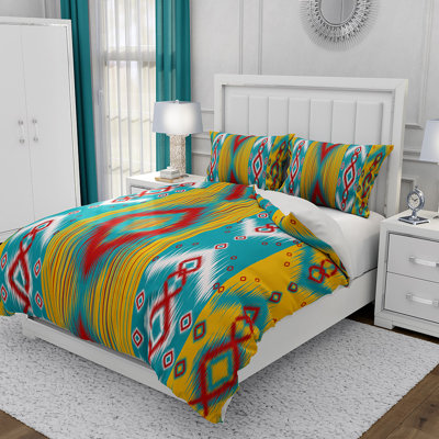 Polyester Geometric Shapes Duvet Cover Set