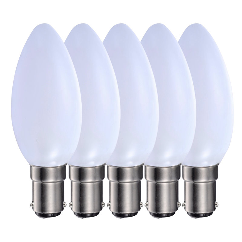 5W B15 Dimmable LED Candle Light Bulb (Set of 5)