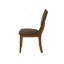Ensemble de 2 chaises de salle à manger rembourrées en tissu en noyer et chocolat noir