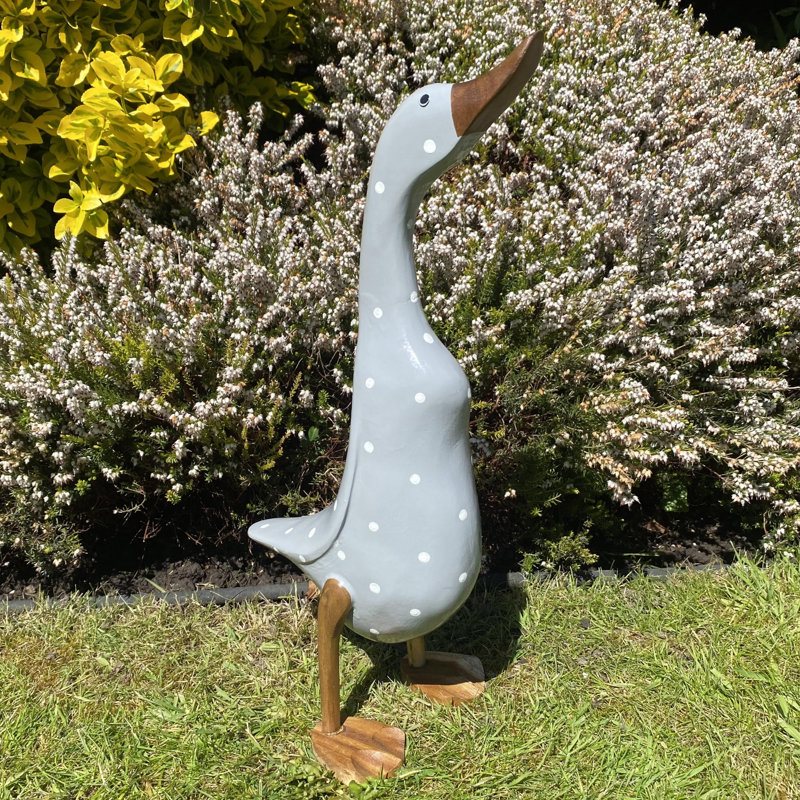 Raymon Bird No Additional Durability Wood Garden Statue, Grey