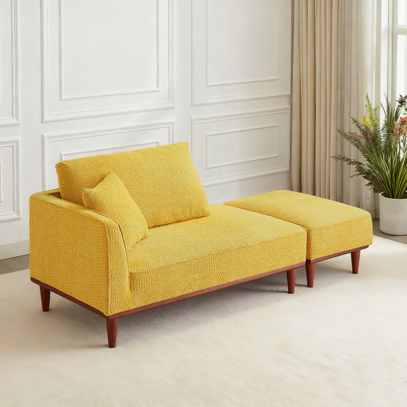 Lounges Chaise+Ottoman, Yellow