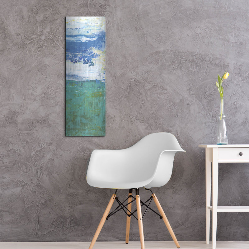 Art mural en métal luxueux «Free Run 2» par Renee Kaelber, 12 po x 36 po, H 36 po x l 12 po
