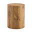 Table basse cylindrique en bois aggloméré compact de 11,8 po de diamètre, 15,7 po de hauteur, presque sans assemblage