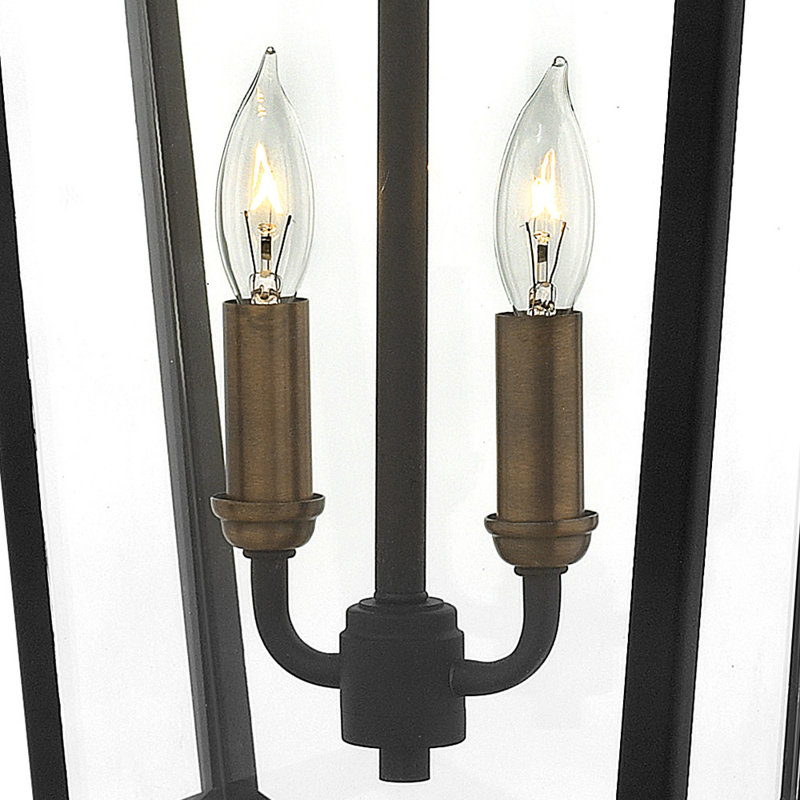 Burton Black 2 -Bulb 18.25" H Outdoor Hanging Lantern