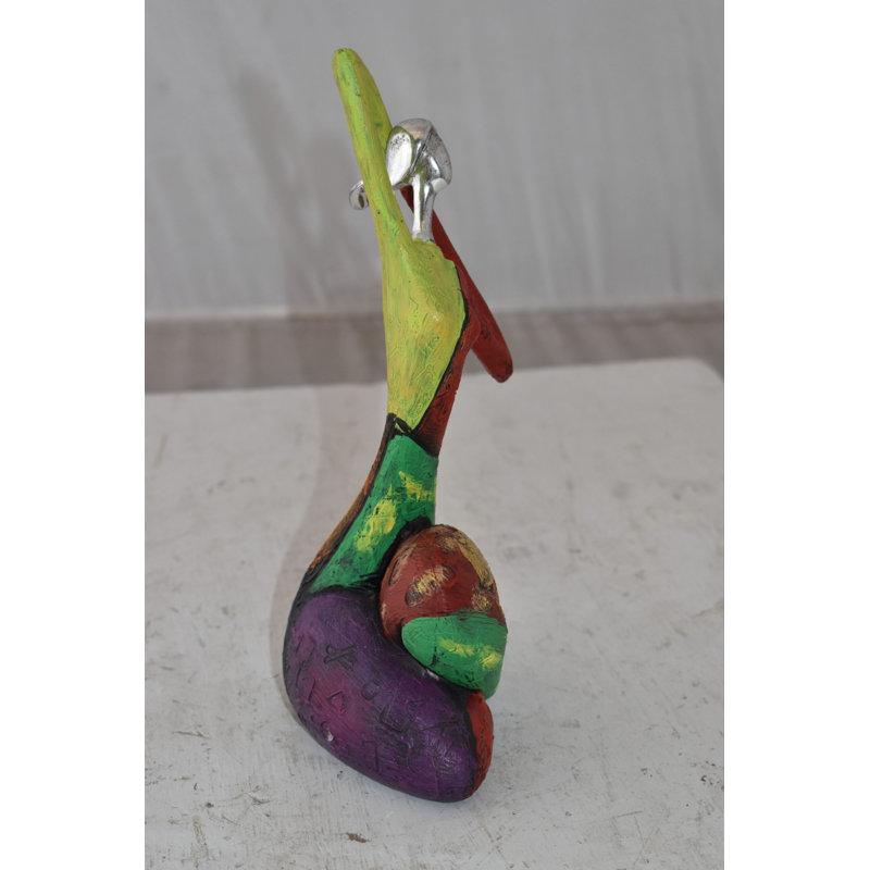 Vitala Multicolor Stretching Woman Resin Statue Size: 5" x 4" x 10"H