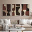 Art mural encadré - Ensemble de formes géométriques abstraites modernes dans des tons de terre - 16 po x 24 po x 3 pièces, 24 po x 36 po x 3 pièces-598466723-598466727