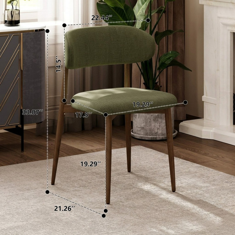 Chaises de salle à manger modernes, chaises de cuisine avec revêtement moderne pour salle à manger, ensemble de 2, 2