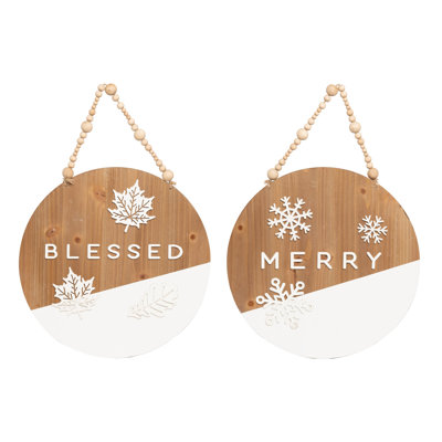 Christmas Text & Numbers Decorative Accent